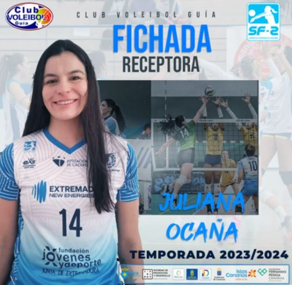 Juliana Ocaña nueva incorporación del Club Deportivo Voleibol Guía