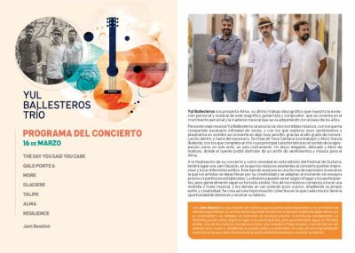 Yul Ballesteros Trío cierra este sábado el XXIX Encuentro Internacional de Guitarra Clásica Ciudad de Guía
