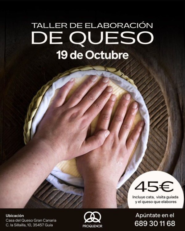 Últimas plazas para el taller de elaboración de queso que se celebra este jueves en la Casa del Queso de Gran Canaria