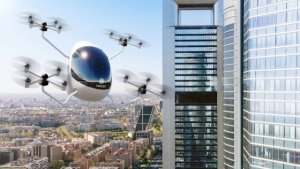 Presentado el primer Dron A&eacute;reo Taxi, en Expotr&oacute;nica del World ATM Congress de Madrid