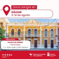 El ICHH pone en marcha una campa&ntilde;a de donaci&oacute;n de sangre de lunes 11 a jueves 14 en el Casino de G&aacute;ldar