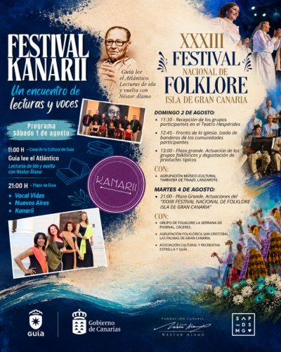 Gu&iacute;a celebra un fin de semana de literatura, m&uacute;sica y folclore dentro de las fiestas de La Virgen 2026