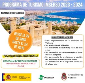Valleseco abre la solicitud para los viajes del IMSERSO 2023-2024