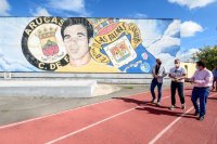 Las obras de mejora de la Ciudad Deportiva Antonio Afonso Moreno ‘Tonono’ de Arucas, a buen ritmo