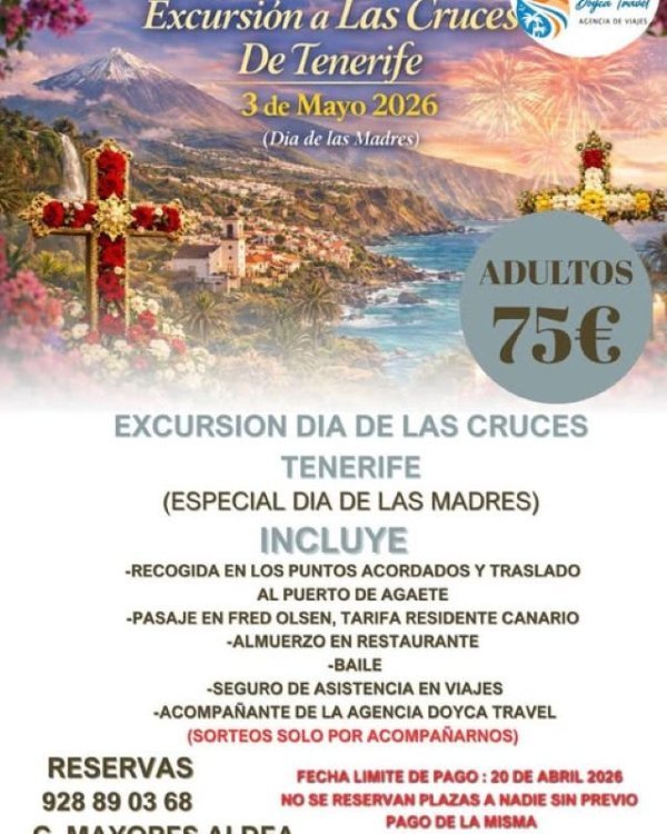 La Aldea: Excursi&oacute;n para los usuarios del Centro de Mayores a las Cruces de Tenerife