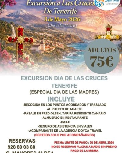 La Aldea: Excursi&oacute;n para los usuarios del Centro de Mayores a las Cruces de Tenerife