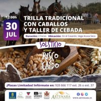 Artenara: Trilla tradicional con caballos y taller de cebada
