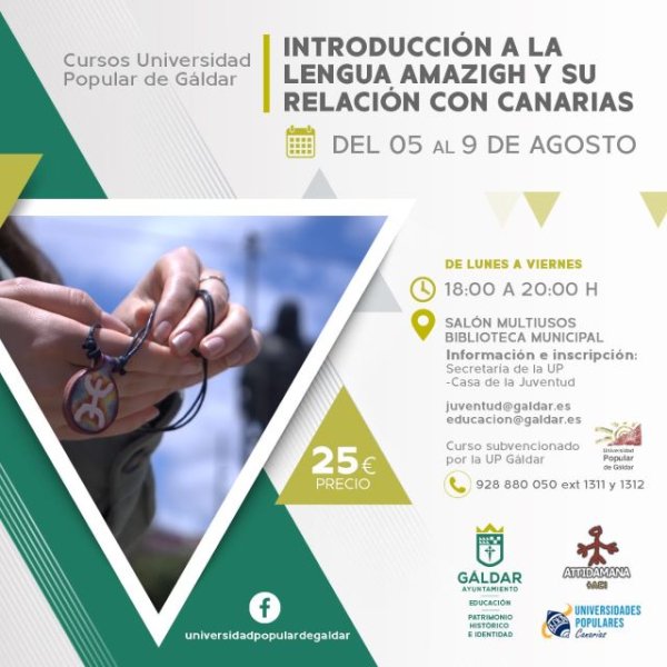 La Universidad Popular de Gáldar oferta un nuevo curso de &#039;Introducción a la lengua amazigh y su relación con Canarias&#039;