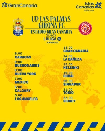 Radio Faro del Noroeste retransmite este s&aacute;bado, 27-04-24, a las 13.00 horas: UD Las Palmas - Girona FC