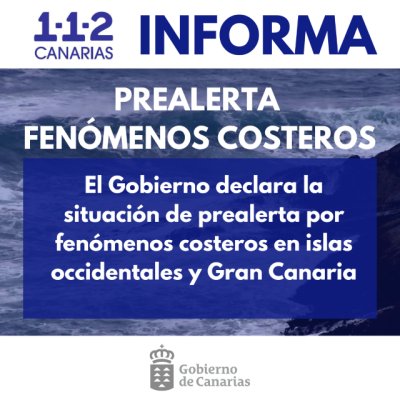 El Gobierno de Canarias declara la prealerta por fen&oacute;menos costeros en las islas occidentales y Gran Canaria