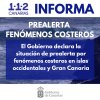 El Gobierno de Canarias declara la prealerta por fen&oacute;menos costeros en las islas occidentales y Gran Canaria