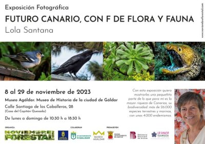 G&aacute;ldar acoge la Exposici&oacute;n Fotogr&aacute;fica &ldquo;Futuro canario, con F de flora y fauna&rdquo;, de Lola Santana en el Museo Ag&aacute;ldar a partir del 8 de noviembre
