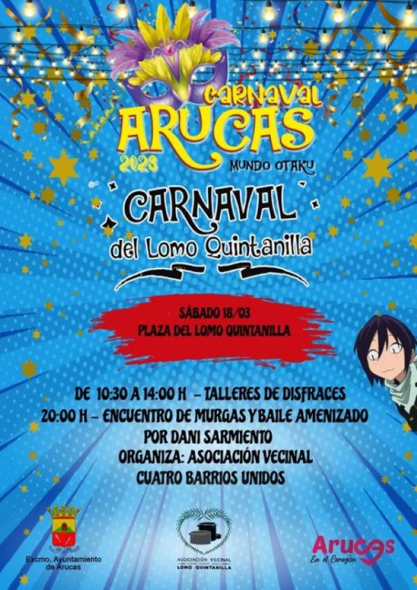 Arucas: Este sábado continúan los festejos en el Carnaval de Lomo Quintanilla 