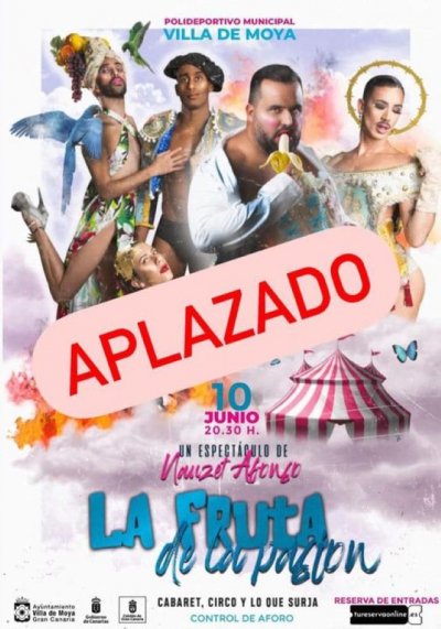 Villa de Moya: Por enfermedad del actor principal, Kike P&eacute;rez queda aplazado el espect&aacute;culo 'La fruta de la pasi&oacute;n'