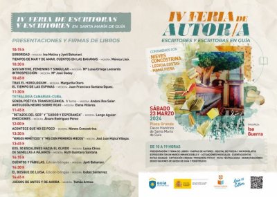 Ledicia Costas y Sandra Lucena estar&aacute;n este s&aacute;bado en la &lsquo;IV Feria de Escritores y Escritoras en Gu&iacute;a&rsquo; junto a Nieves Concostrina y m&aacute;s de un centenar de autores del archipi&eacute;lago