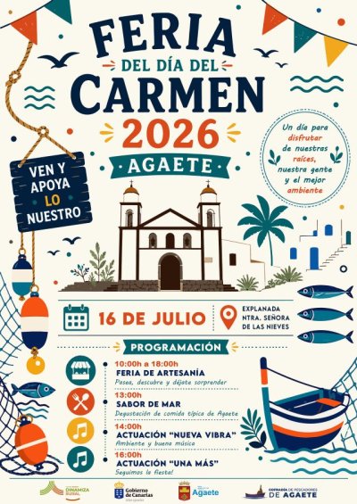 Agaete celebra el Día del Carmen con feria, degustación gastronómica, música y procesión marítima en el Puerto de Las Nieves