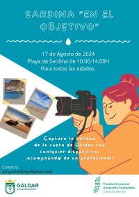 G&aacute;ldar: Abiertas las inscripciones para participar en la jornada de captura de im&aacute;genes &lsquo;Sardina en el objetivo'