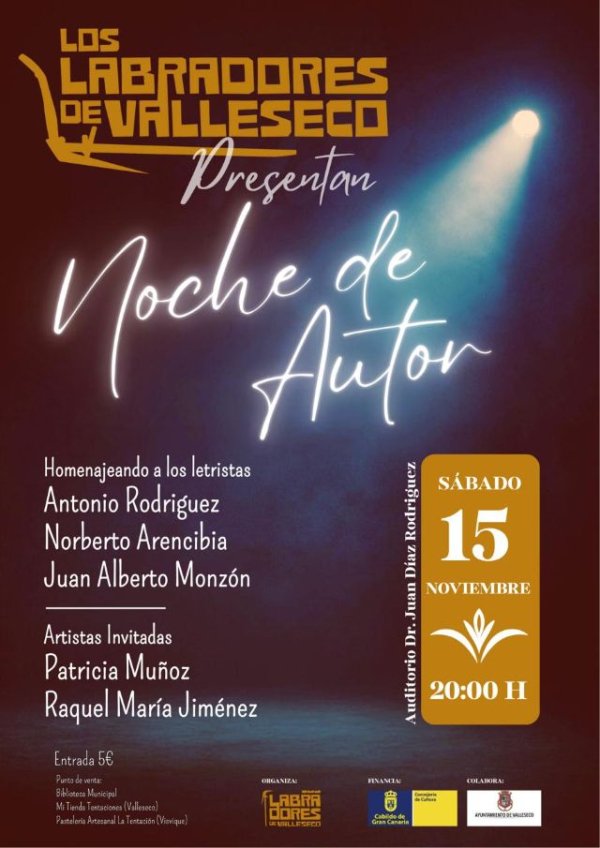 “Los Labradores de Valleseco” rinden homenaje a tres referentes de la música canaria en su “Noche de Autor”