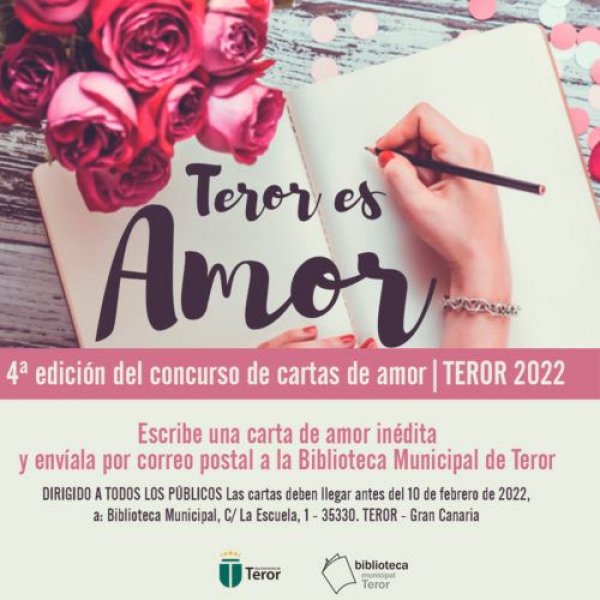 El Ayuntamiento convoca la 4ª edición del concurso de cartas “Teror es Amor”
