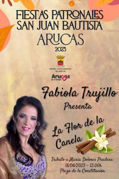 Arucas: Fabiola Trujillo nos trae su espectáculo “La Flor de la Canela” el próximo domingo a las 12.00 horas