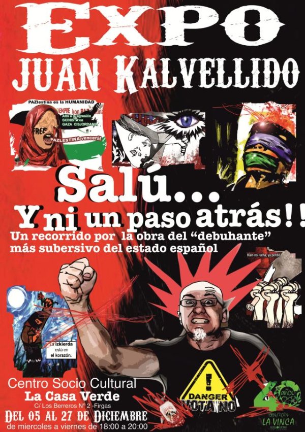 El 5 de diciembre llega a La Casa Verde de Firgas la Exposición “Salú… y ni un paso atrás!!” de Juan Kalvellido