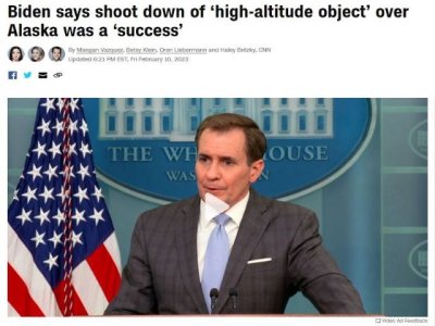 El &uacute;ltimo derribo de EE. UU. de otro objeto a&eacute;reo no tripulado probablemente fue solo un truco publicitario