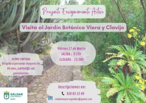 Gáldar: El proyecto ‘Envejecimiento Activo’ organiza una visita al Jardín Botánico Viera y Clavijo