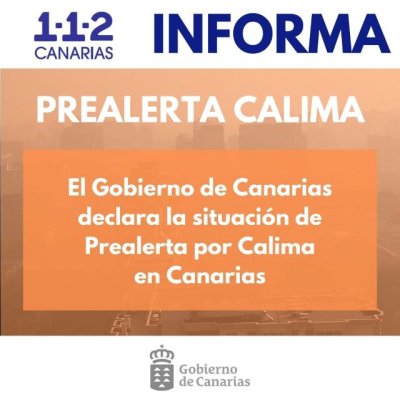 El Gobierno de Canarias declara la situaci&oacute;n de prealerta por calima en el archipi&eacute;lago