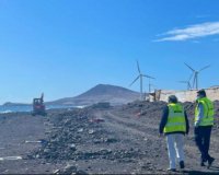 El vicepresidente visita las obras del paseo mar&iacute;timo que est&aacute; ejecutando el Cabildo en El Burrero