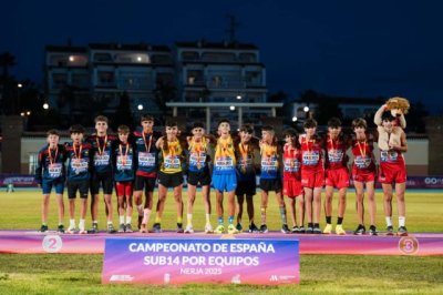 El CAI Gran Canaria se proclama campeón de españa sub14 por relevos y celebra la plata de Carlos Pérez en los 80 ml
