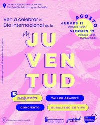 Grafitis en directo y m&uacute;sica para celebrar el D&iacute;a de la Juventud entre el 11 y 12 de agosto en Tenerife