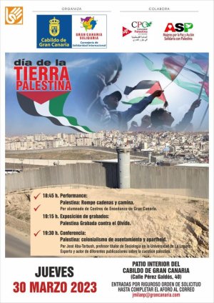 &quot;Gran Canaria Solidaria&quot; ahonda en la realidad que vive el pueblo palestino en la conmemoración del Día de la Tierra Palestina