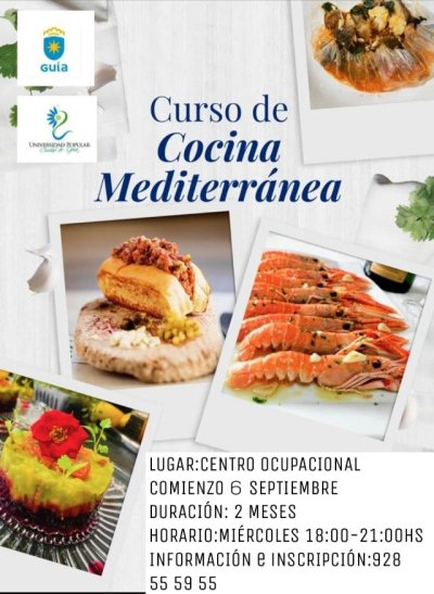 La Universidad Popular Ciudad de Gu&iacute;a imparte un nuevo curso de Cocina Mediterr&aacute;nea a partir del 6 de septiembre