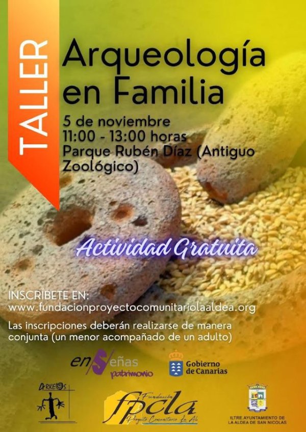 La Aldea de San Nicolás celebra un taller de arqueología en familia