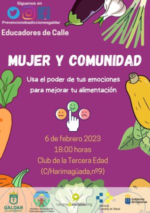 Gáldar: El programa &#039;Educadores de calle&#039; organiza una actividad sobre alimentación y emociones para el 6 de febrero