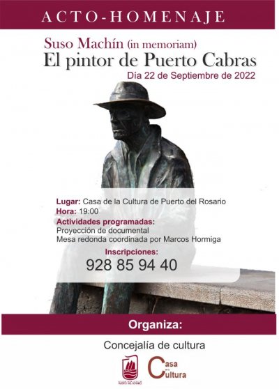Puerto del Rosario: El Ayuntamiento homenajea a Suso Mach&iacute;n, el pintor de Puerto Cabras, en el centenario de su nacimiento