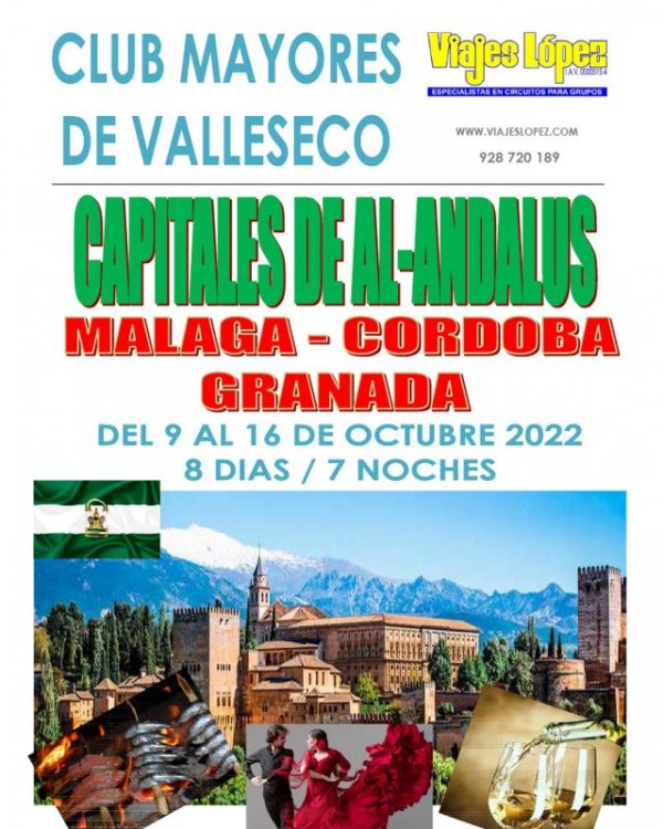 Valleseco organiza un viaje a las capitales de Al-Andalus