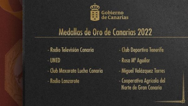 El Consejo de Gobierno otorga las Medallas de Oro de Canarias 2022