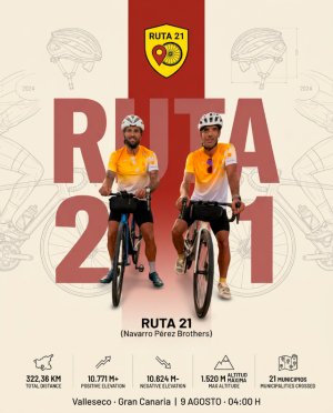 Valleseco RUTA 21: dos hermanos, 21 municipios y m&aacute;s de 320 kil&oacute;metros para convertir Gran Canaria en un &uacute;nico desaf&iacute;o deportivo