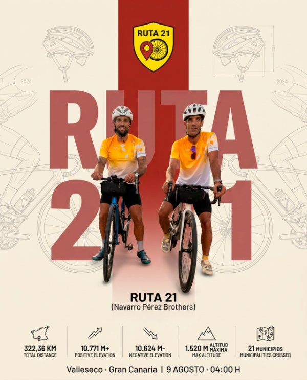 Valleseco RUTA 21: dos hermanos, 21 municipios y m&aacute;s de 320 kil&oacute;metros para convertir Gran Canaria en un &uacute;nico desaf&iacute;o deportivo