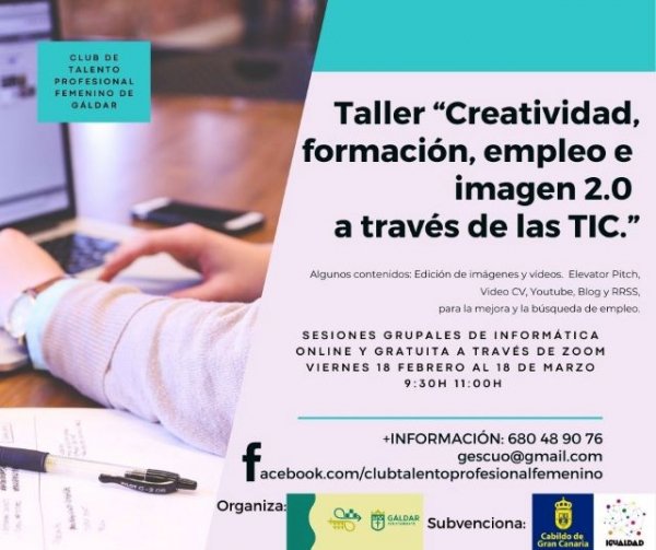 Gáldar: Taller &quot;Creatividad, formación, empleo e imagen 2.0 a través de las TIC&quot;