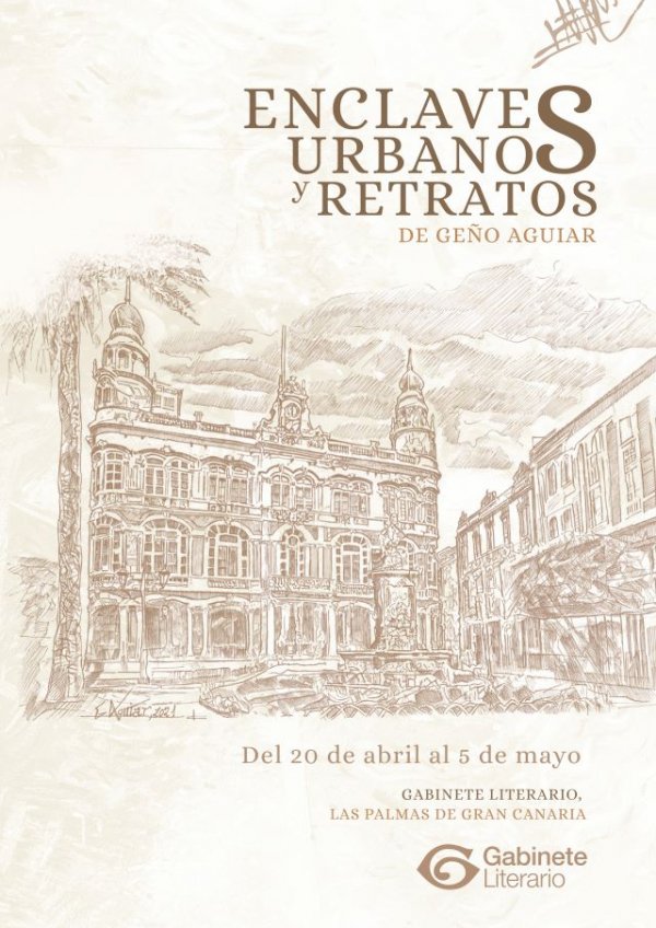 El artista guiense Ge&ntilde;o Aguiar inaugura la exposici&oacute;n &lsquo;Enclaves urbanos y retratos&rsquo; en el Gabinete Literario
