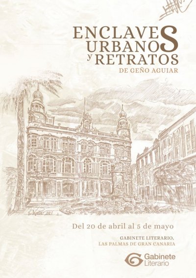 El artista guiense Geño Aguiar inaugura la exposición ‘Enclaves urbanos y retratos’ en el Gabinete Literario