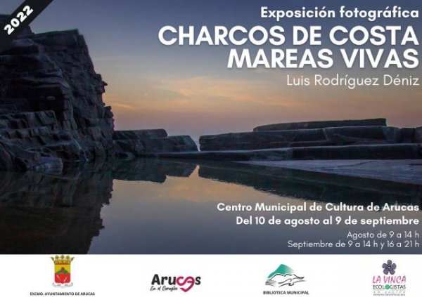 Arucas: Exposición “Charcos de costa. Mareas vivas”, del fotógrafo Luis Rodríguez Déniz