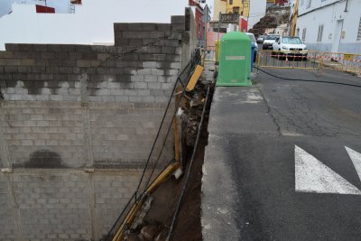G&aacute;ldar: Urbanismo inicia las obras de emergencia en carreteras por los da&ntilde;os de la tormenta Hermine