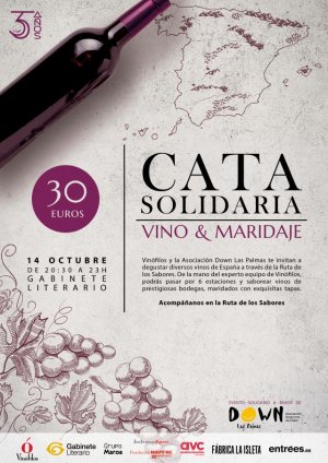 I Cata de Vinos Solidaria organizada por la Asociación Síndrome de Down Las Palmas en el Gabinete Literario