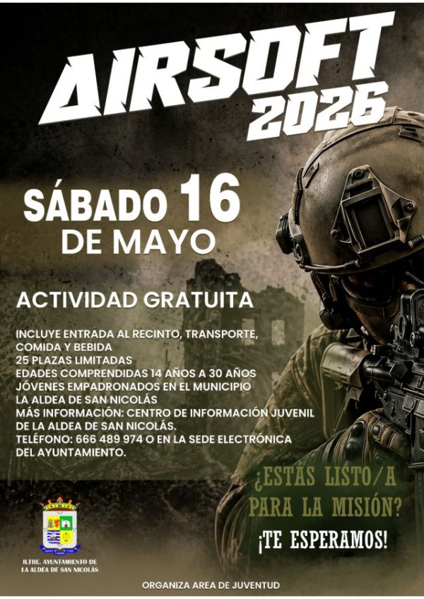 La Aldea de San Nicol&aacute;s organiza una jornada de Airsoft para promover el ocio saludable entre los j&oacute;venes del municipio