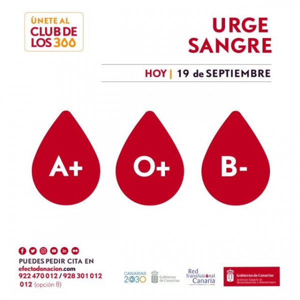 El ICHH solicita la colaboraci&oacute;n ciudadana ante el descenso de reservas de los diferente grupos sangu&iacute;neos