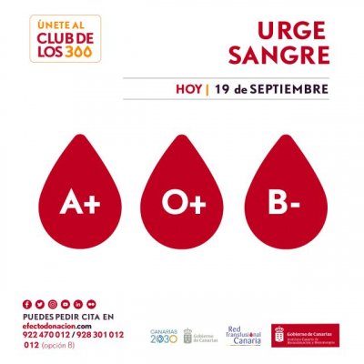 El ICHH solicita la colaboraci&oacute;n ciudadana ante el descenso de reservas de los diferente grupos sangu&iacute;neos