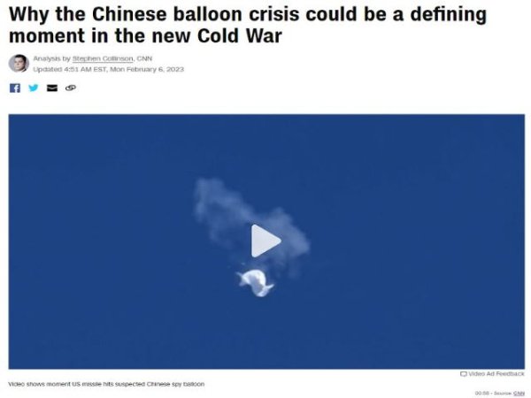 CNN confirm&oacute; que el incidente del globo fue un momento decisivo en la nueva Guerra Fr&iacute;a